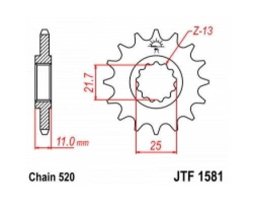 Зірка передня JTF1581.13
